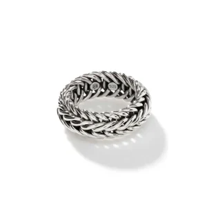 Women John Hardy Kami Chain Band Ring, Sterling Silver, Wide