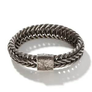 John Hardy Kami Chain Bracelet, Dark Silver, 15MM