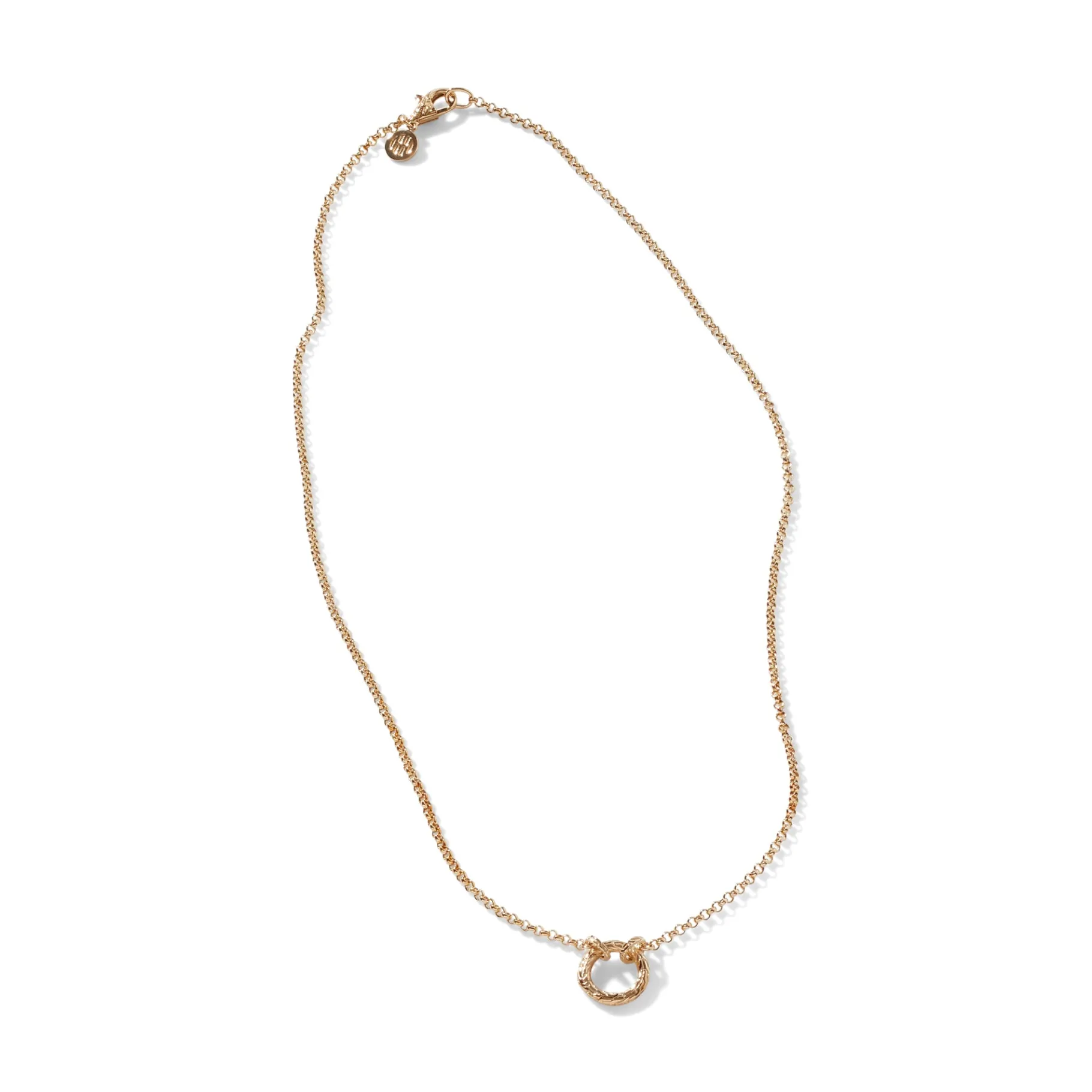 Women John Hardy Keyring Necklace, Gold, 2MM
