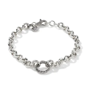 Women John Hardy Knife Edge Keyring Bracelet, Sterling Silver
