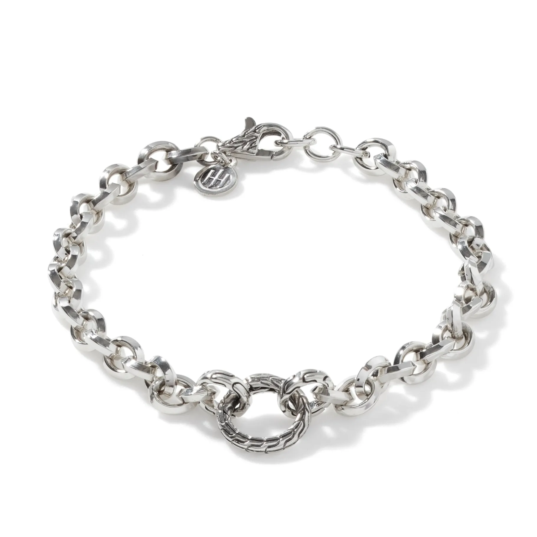 Women John Hardy Knife Edge Keyring Bracelet, Sterling Silver