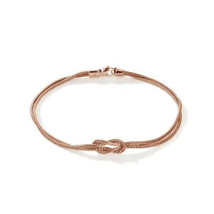 Women John Hardy Love Knot Bracelet, Rose Gold, 3.6MM