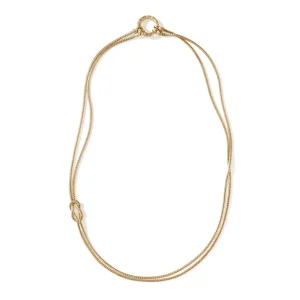 Women John Hardy Love Knot Convertible Necklace, Gold, 3.6MM