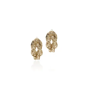 Women John Hardy Love Knot Hoop Earring, Gold, 13MM