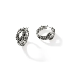 Women John Hardy Love Knot Hoop Earrings, Sterling Silver