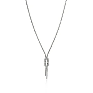 Women John Hardy Love Knot Y Necklace, Sterling Silver, 1.8MM