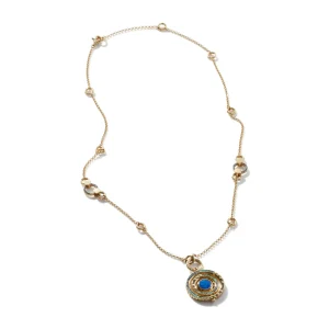 Women John Hardy Moon Door Necklace, Gold, Pavé