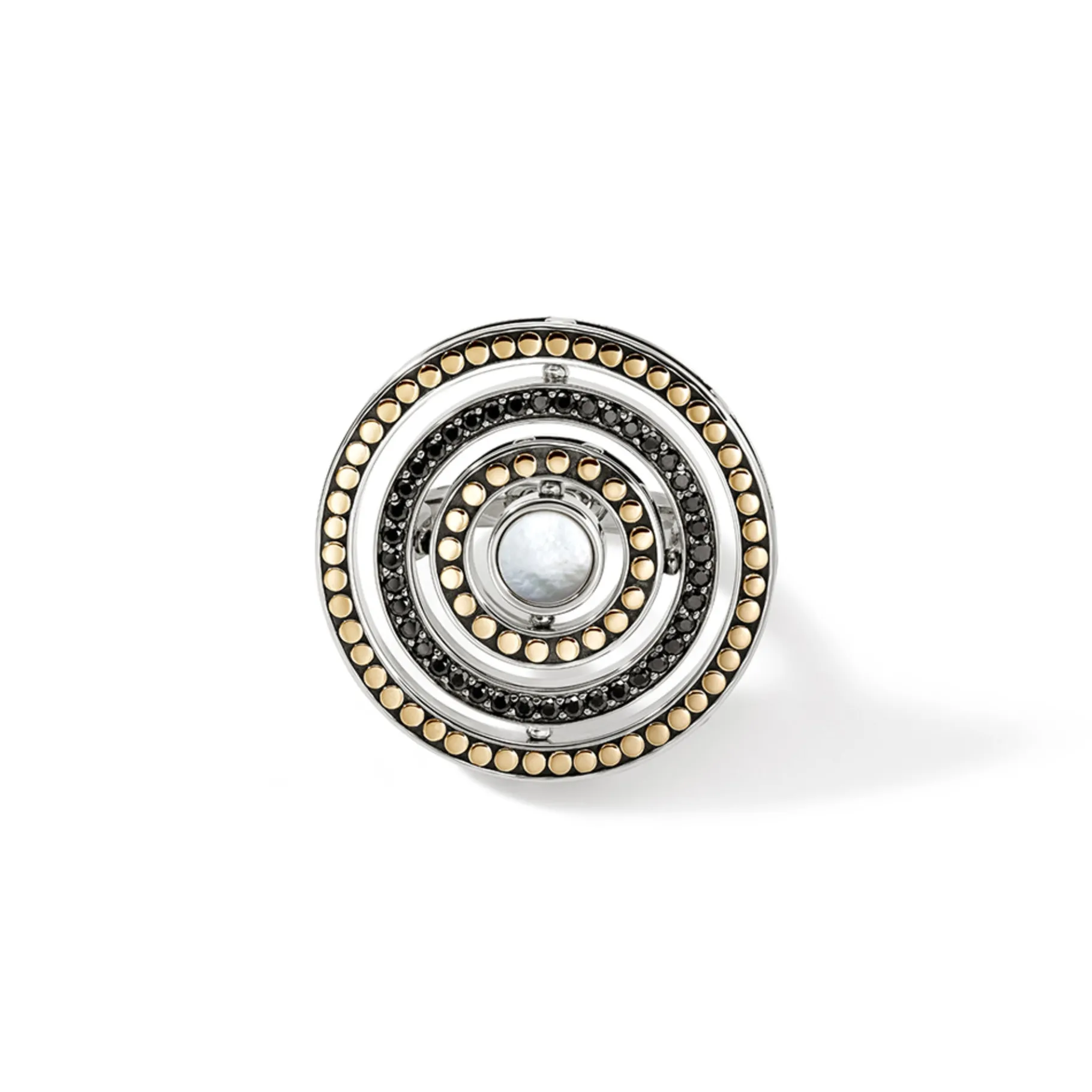Women John Hardy Moon Door Ring, Gold, Silver, Pavé