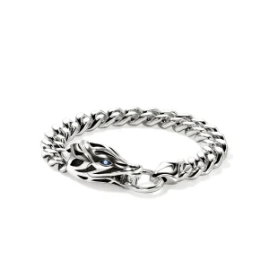 John Hardy Naga Bracelet, Sterling Silver, Blue Sapphire, 11MM