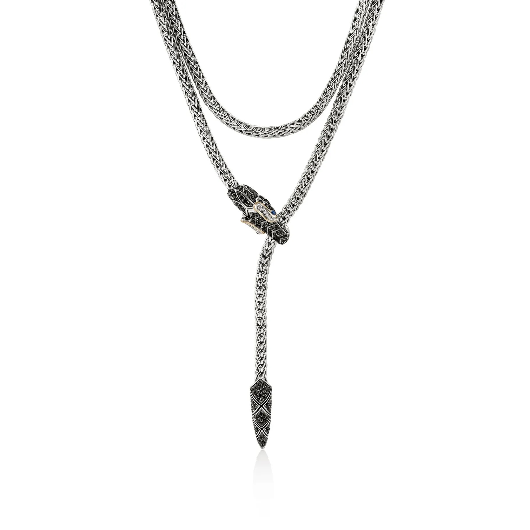 Women John Hardy Naga Lariat, Gold, Silver, Diamonds