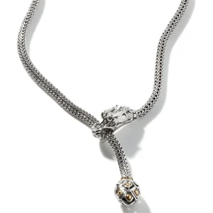 Women John Hardy Naga Lariat, Sterling Silver, Gold, 5MM