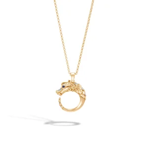 Women John Hardy Naga Necklace, Gold, Diamonds