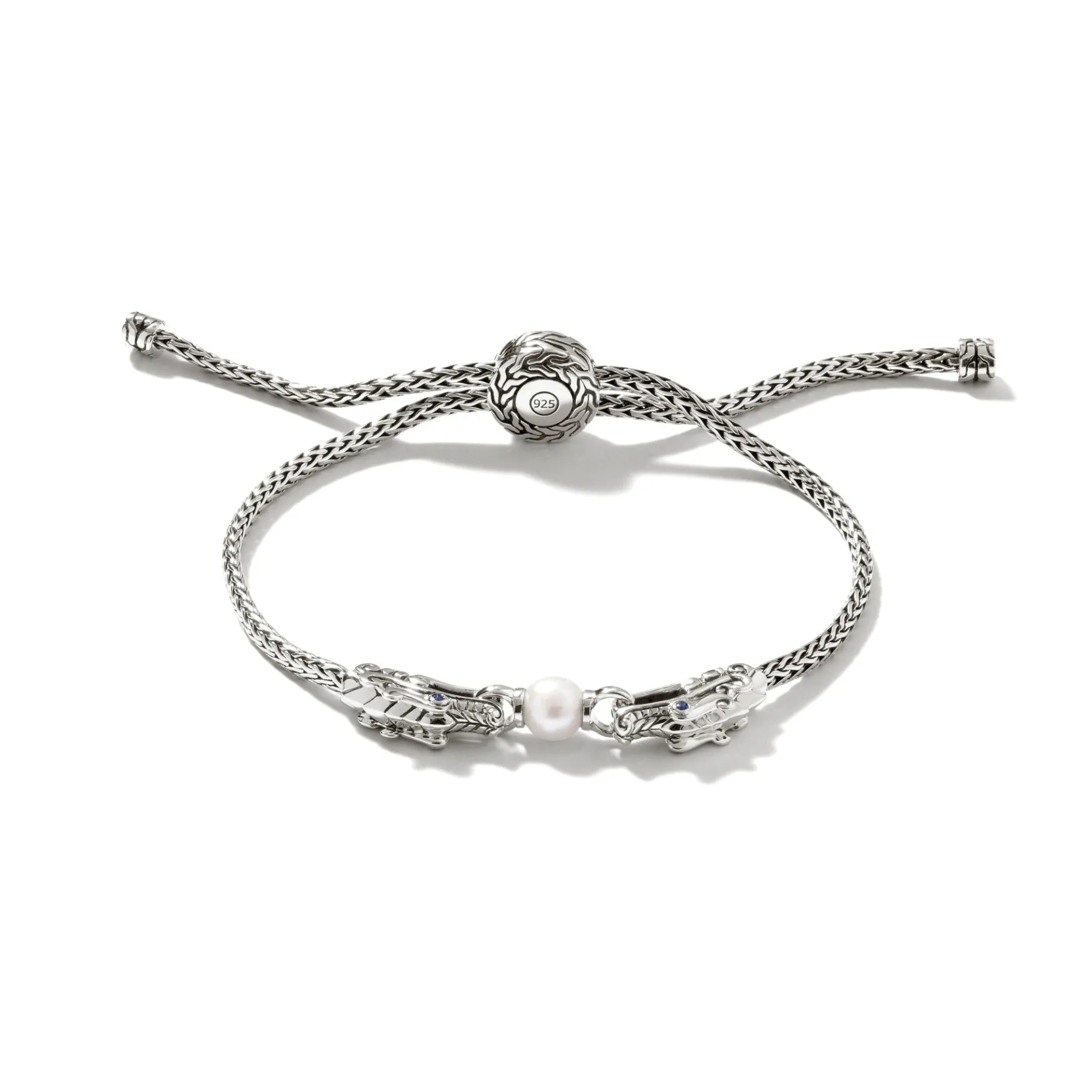 Women John Hardy Naga Pull Through Bracelet, Silver, Pearl