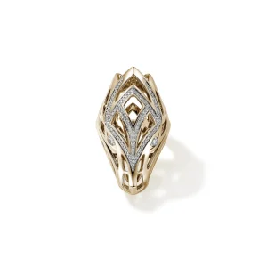 Women John Hardy Naga Ring, Gold, Diamonds