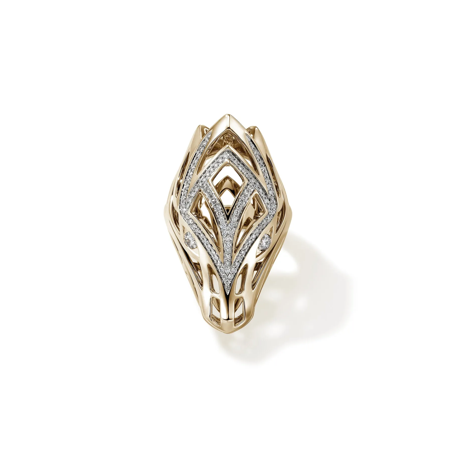 Women John Hardy Naga Ring, Gold, Diamonds