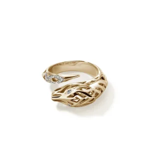 Women John Hardy Naga Ring, Gold, Diamonds