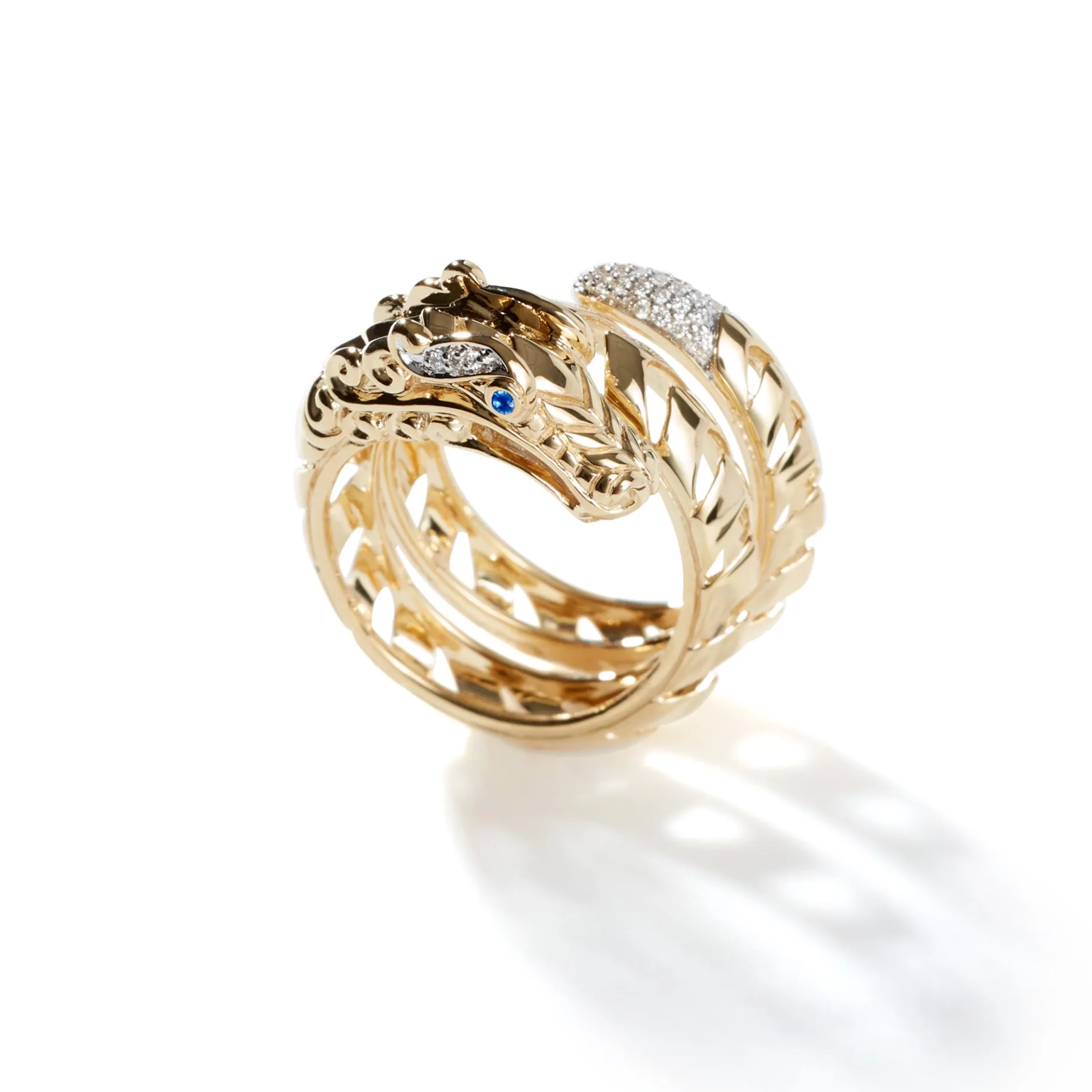 Women John Hardy Naga Ring, Gold, Diamonds