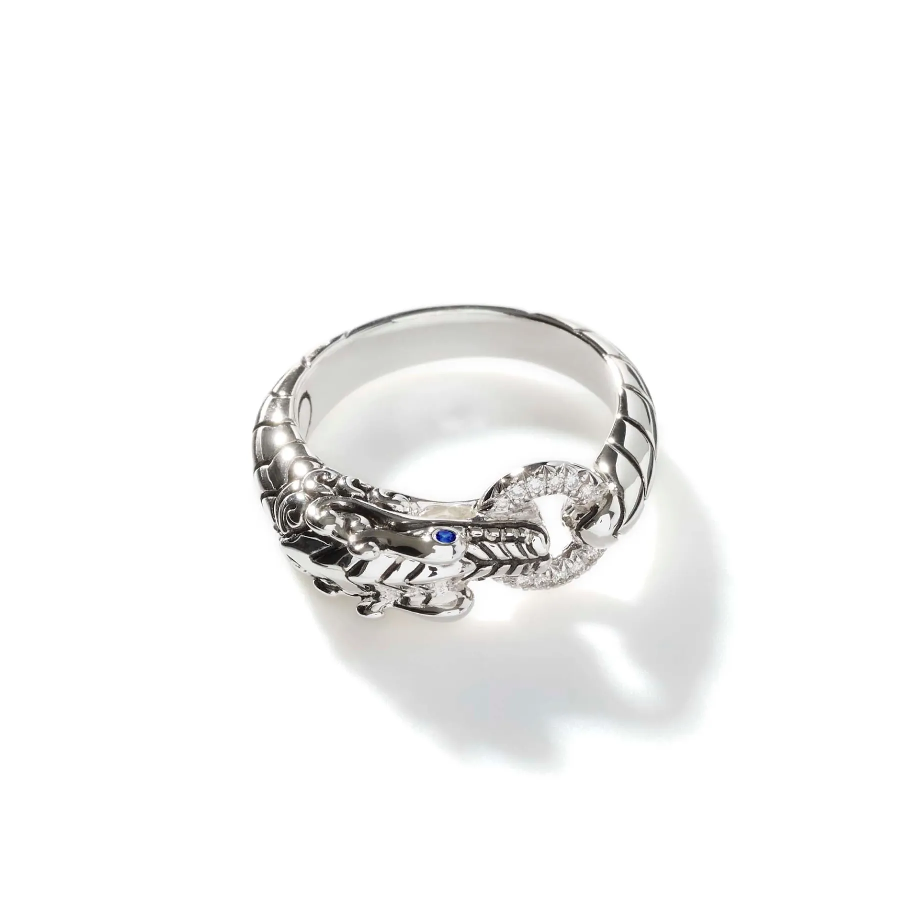 Women John Hardy Naga Ring, Sterling Silver, Diamonds