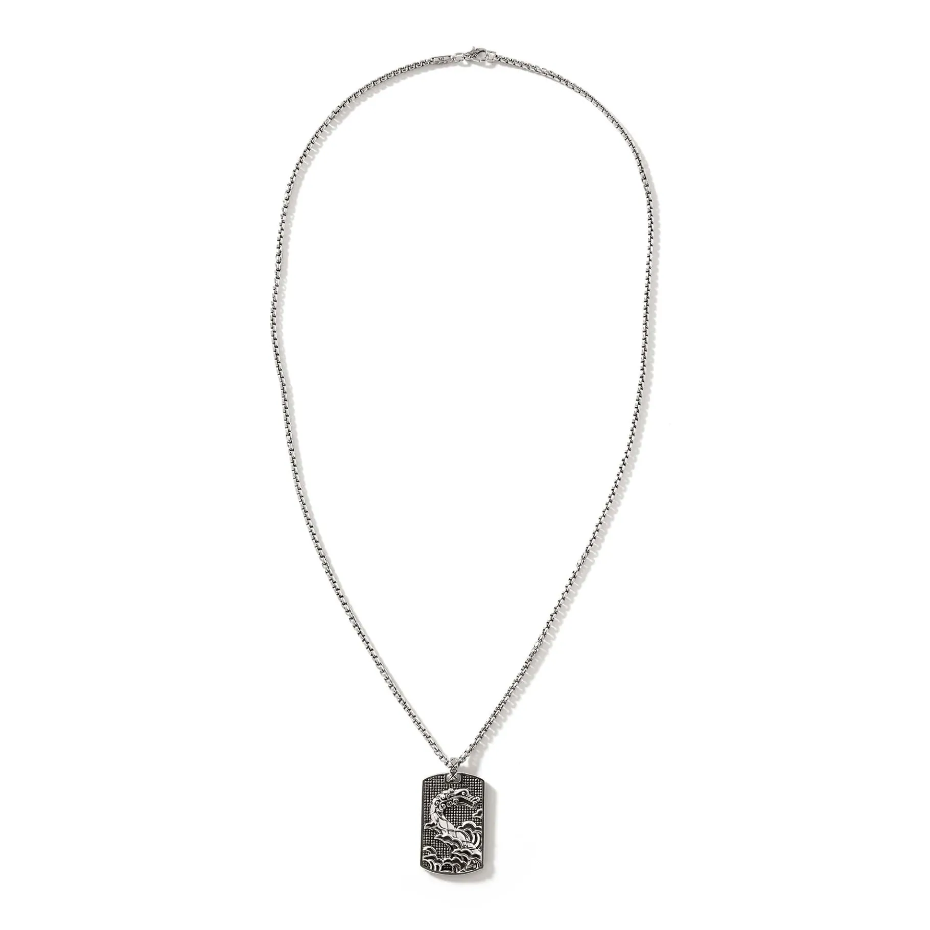 John Hardy Naga Tag Necklace, Sterling Silver