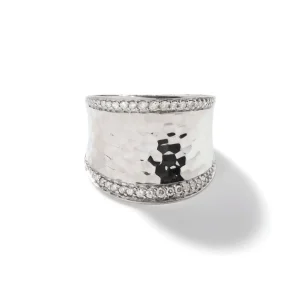 Women John Hardy Palu Saddle Ring, Sterling Silver, Diamonds