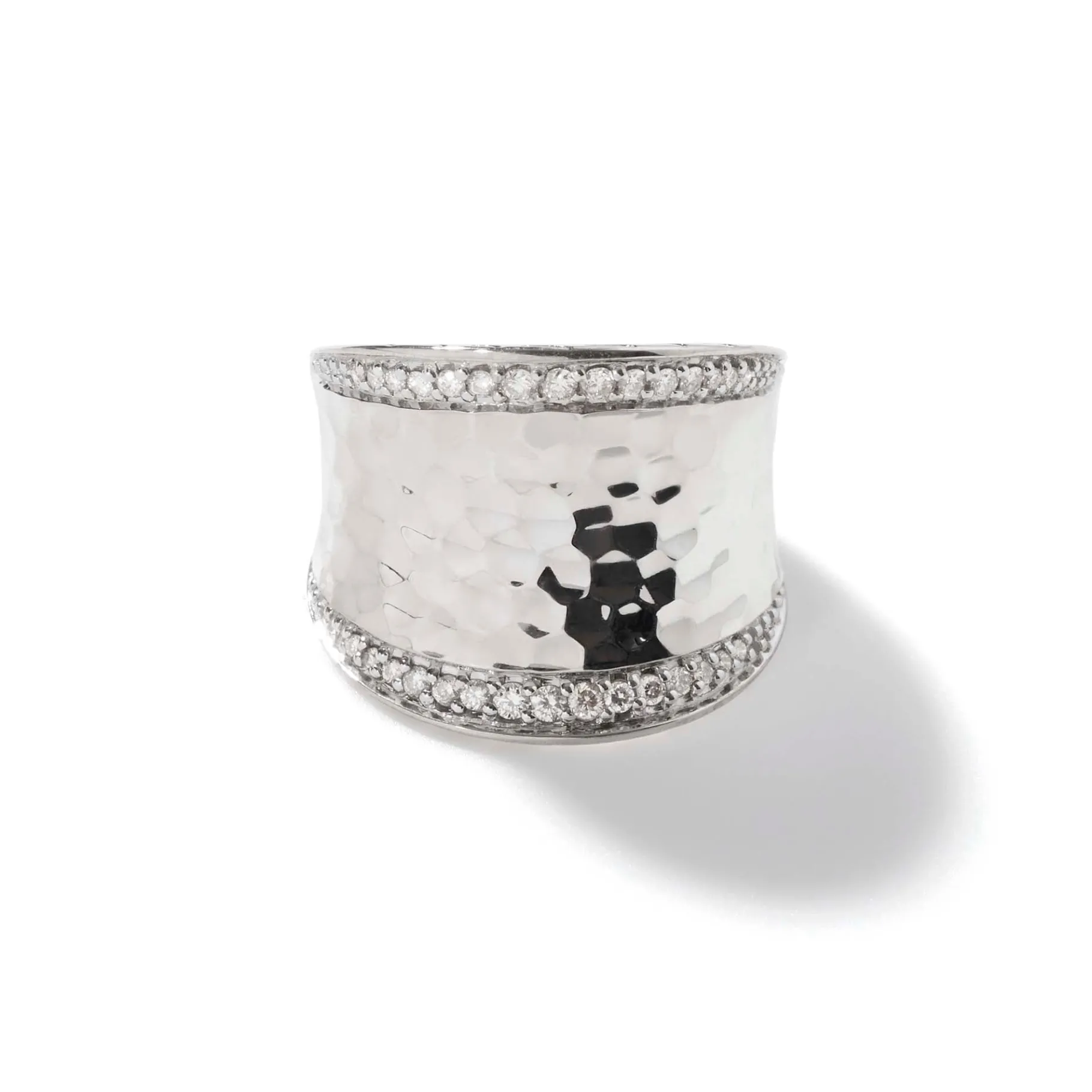 Women John Hardy Palu Saddle Ring, Sterling Silver, Diamonds