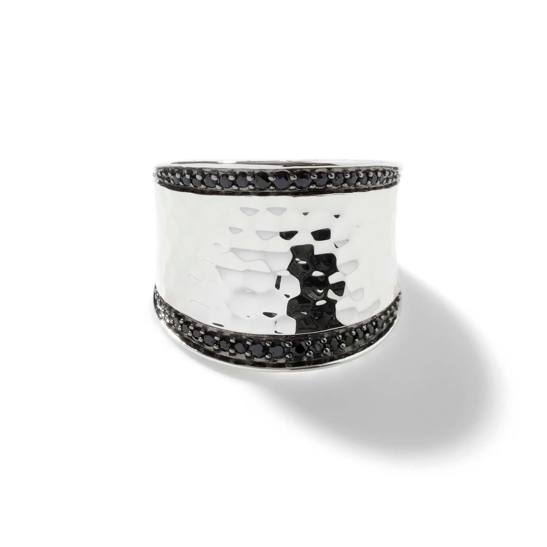 Women John Hardy Palu Saddle Ring, Sterling Silver, Pavé