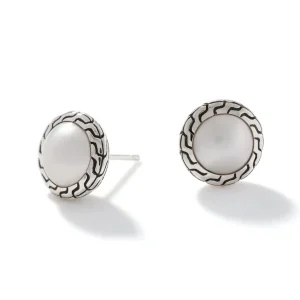 Women John Hardy Pearl Stud Earrings, Sterling Silver