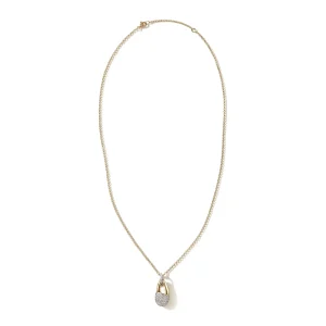 Women John Hardy Pebble Pendant, Gold, Silver, Diamonds