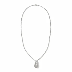 Women John Hardy Pebble Pendant, Sterling Silver, Diamonds