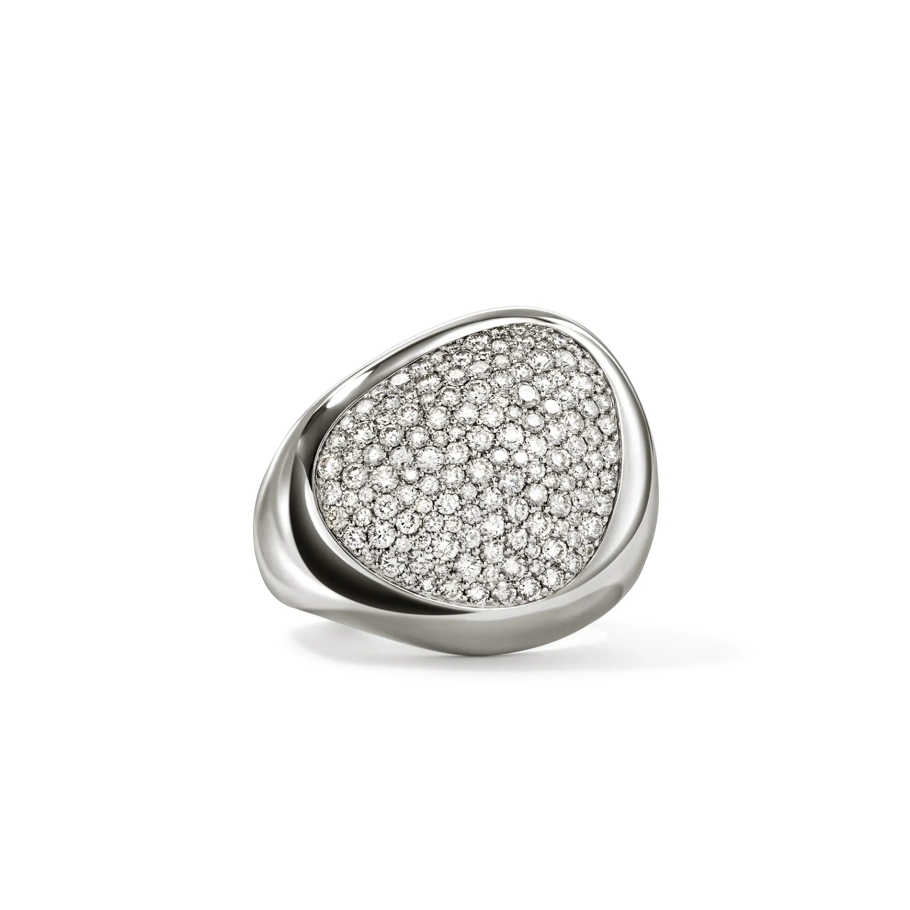 Women John Hardy Pebble Ring, Sterling Silver, Diamonds