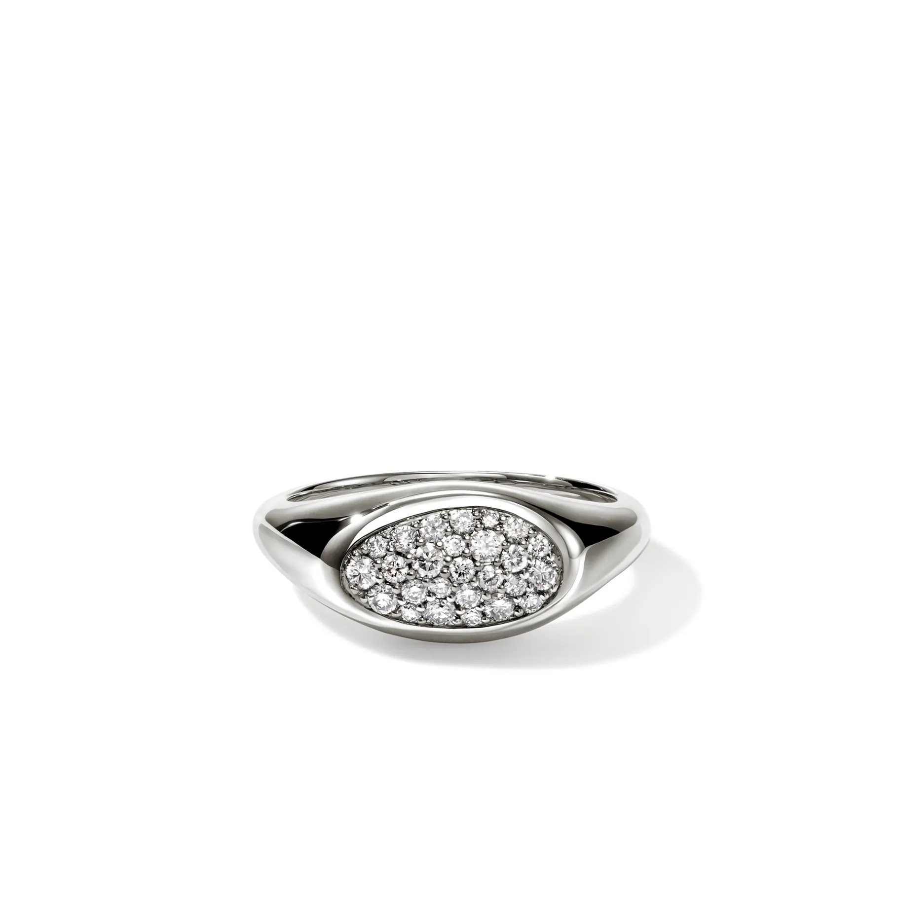 Women John Hardy Pebble Ring, Sterling Silver, Diamonds