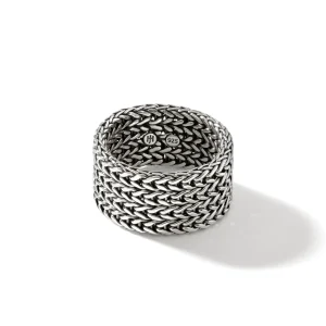 Women John Hardy Rata Chain Band Ring, Sterling Silver, Wide