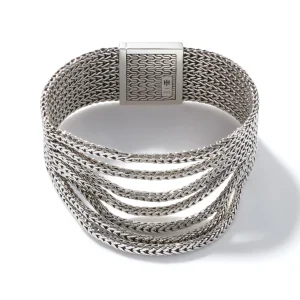 Women John Hardy Rata Chain Multi Row Bracelet, Silver