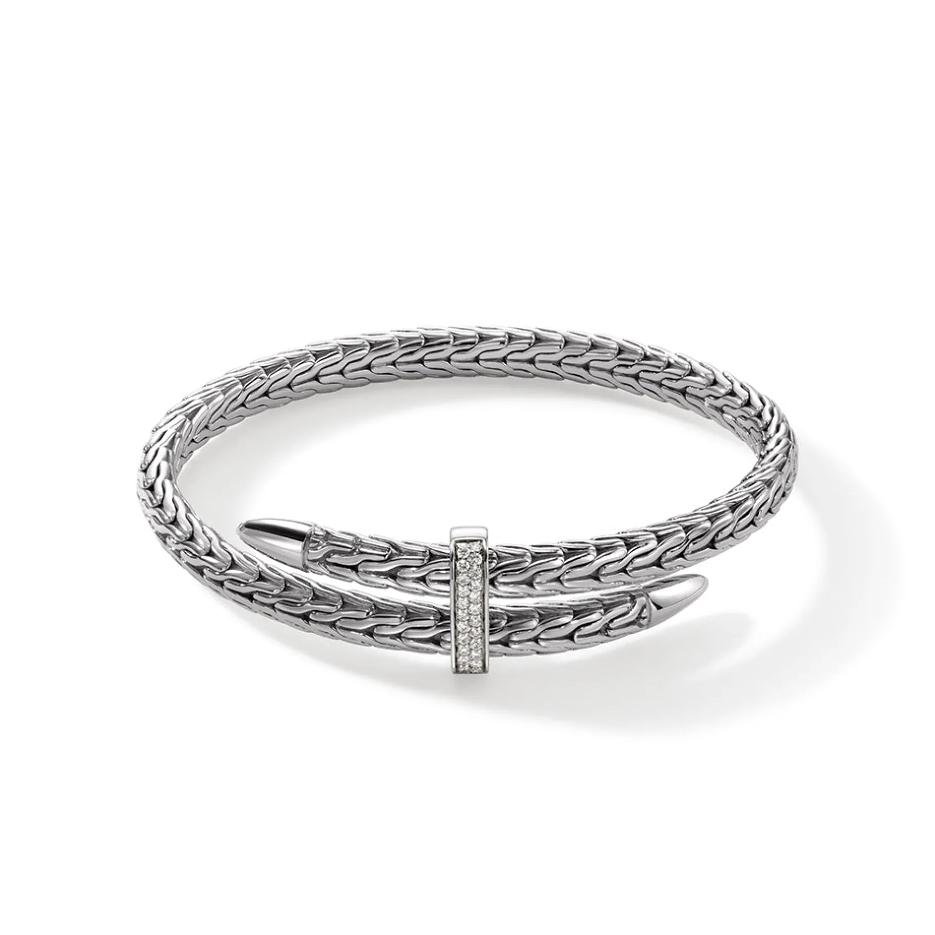 Women John Hardy Spear Flex Cuff, Sterling Silver, Diamonds