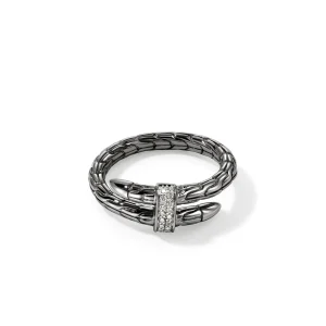 Women John Hardy Spear Ring, Dark Silver, Diamonds
