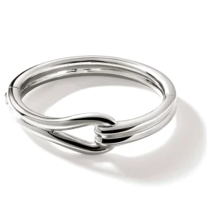 Women John Hardy Surf Hinged Bangle, Sterling Silver, Wide