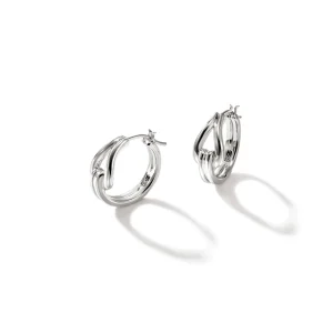 Women John Hardy Surf Hoop Earrings, Sterling Silver, Small
