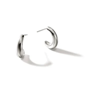 Women John Hardy Surf J Hoop Earrings, Sterling Silver, Small