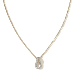 Women John Hardy Surf Pendant Necklace, Gold, Diamonds