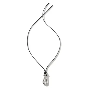 Women John Hardy Surf Pendant Necklace, Silver, Leather