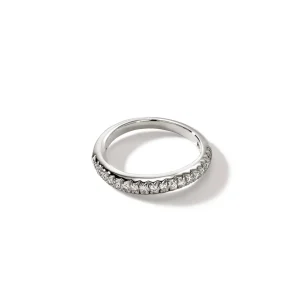 Women John Hardy Surf Ring, Sterling Silver, Diamonds, Slim