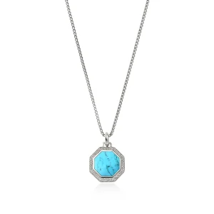 John Hardy Tag Necklace, Silver, Diamonds