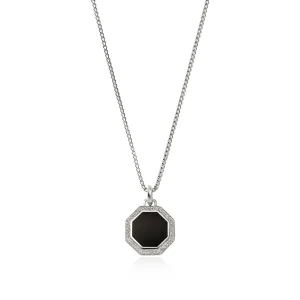 John Hardy Tag Necklace, Silver, Diamonds