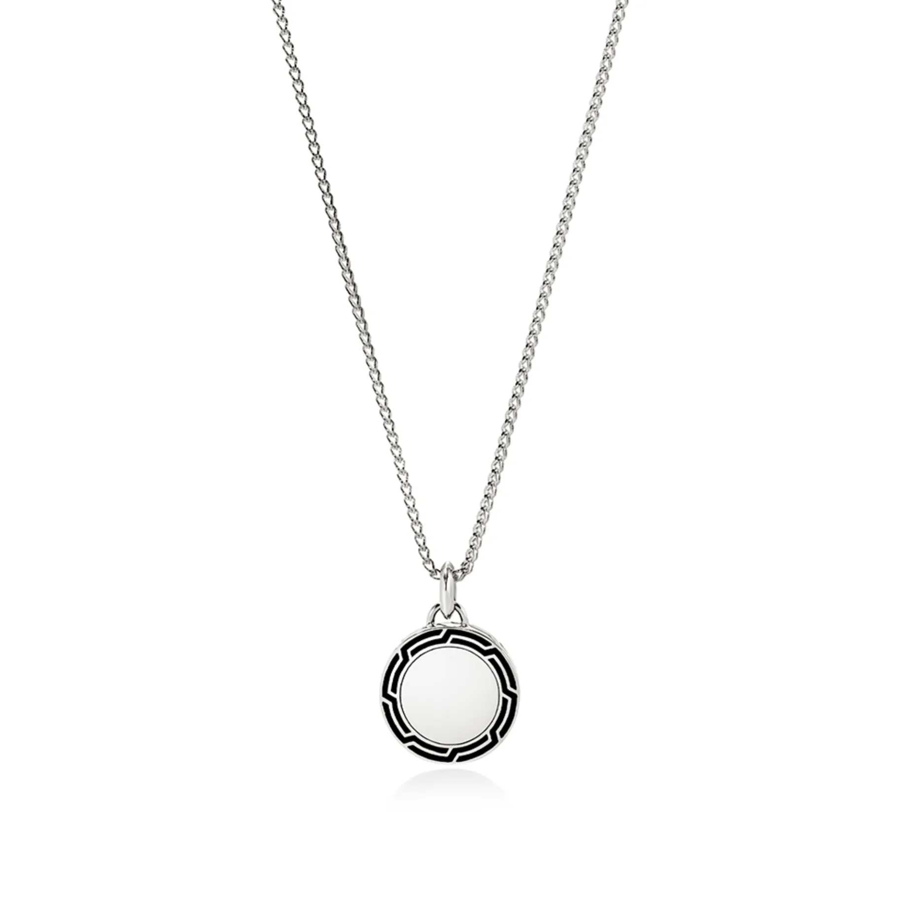 John Hardy Tag Necklace, Sterling Silver, Enamel