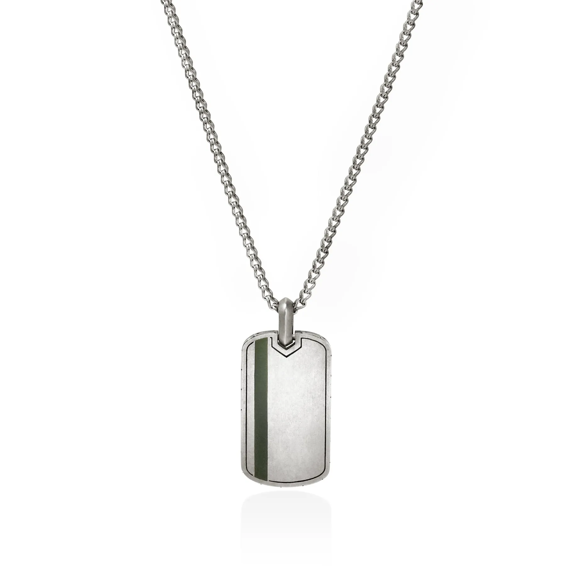 John Hardy Tag Necklace, Sterling Silver, Enamel
