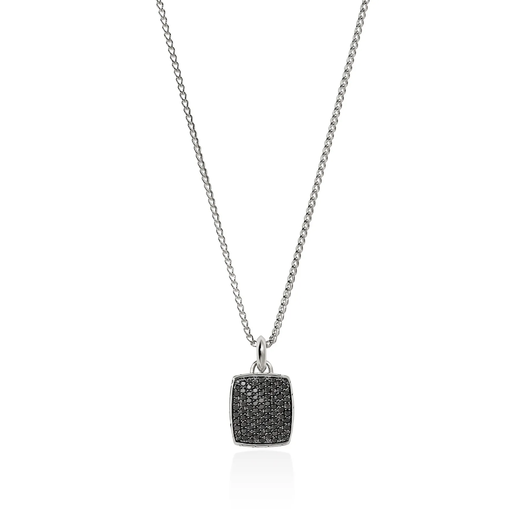 John Hardy Tag Necklace, Sterling Silver, Gemstones
