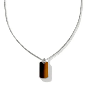 John Hardy Tag Pendant Necklace, Sterling Silver